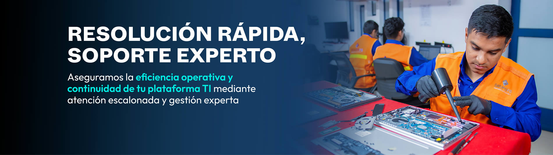 Resolución rápida, soporte experto